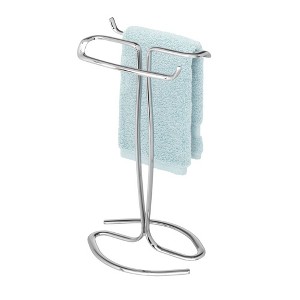 iDesign Metal Hand Towel Rack, The Axis Collection � Holds 2 Hand Towels, 7.75" x 6.25" x 13.5", Chrome - 1 of 4