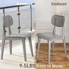 Hooseng Plastic Kitchen Chairs Set, Modern Dining Chairs Set of 2, Stackable Plastic Chair, Dining Room Chairs with Hollow Back - 4 of 4