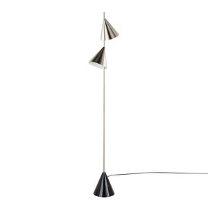 LumiSource Cone 65" Floor Lamp: Dual Cone Shades, Faux Marble Base, UL Listed - 1 of 4