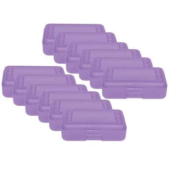 Romanoff Products Romanoff Plastic Latch Pencil Case Grape Pack of 12 (ROM60226-12)