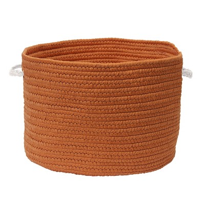 Colonial Mills Colorful Braided Toy Basket, 16"x16"x10", Paprika