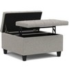 CAVINAS Square Linen Storage Ottoman Bench with Lift Lids and Stitched Tuft Design,Storage Benches for Living Room,Bedroom - 2 of 4