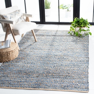 Cape Cod 3' x 5' Natural Blue Hand-Knotted Wool Rug