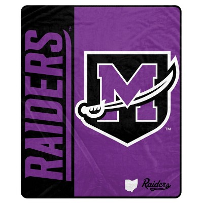 NCAA Mount Union Purple Raiders Ultra Soft Tailgate Throw Blanket