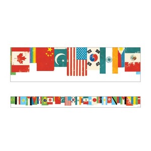Carson Dellosa Education All Are Welcome Flags Straight Borders, 36 Feet (Pack of 6) - 1 of 1