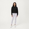 Anna-Kaci Active Women's Long Sleeve Cropped Hoodie with Kangaroo Pocket and Striped Sleeve Detail - 4 of 4