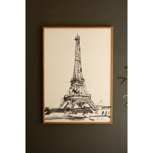 Oversized Framed Eiffel Tower Wall Art – 53.5" Tall by Kalalou - 1 of 4