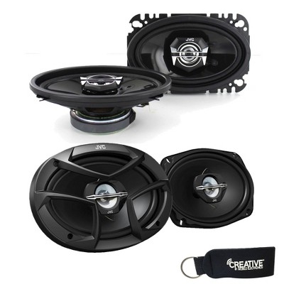 1 pair of JVC CSV4627 4x6" Speakers & 1 pair of JVC CSJ6930 6x9" Speakers For Late 90s & Early 2000s GM Compact Cars.