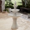 Formentera 45 1/4" High Large Italian Outdoor Decor Off-White Ceramic Floor Fountain with Light LED 3-Tier Outside Garden Patio Yard - 2 of 4
