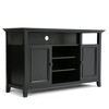 54" Solid Wood TV Media Stand with Handcrafted Finish, Cord Management, and Adjustable Shelves for Living Room and Bedroom - 2 of 4