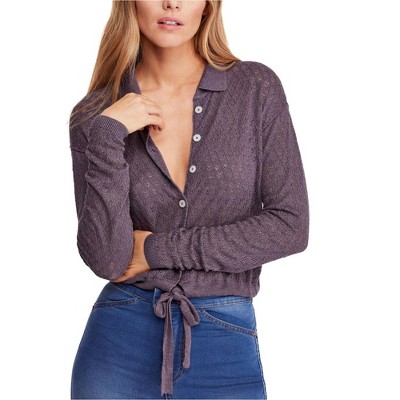 Free People Womens Tie-Front Cardigan Sweater