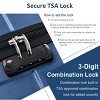Syemin Luggage Hardshell Luggage, Lightweight Durable ABS Suitcase with Double Spinner Wheels 20-Inch Travel Carry-On Luggage, Blue, 13.6"*8.3"*21.5" - 2 of 4