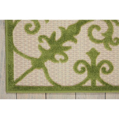 Aloha Green Indoor-Outdoor 3'6" x 5'6" Flat Woven Area Rug