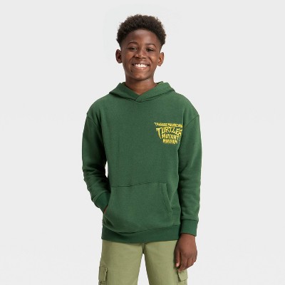 Boys' TMNT Battle Tycoon Hooded Sweatshirt - Green