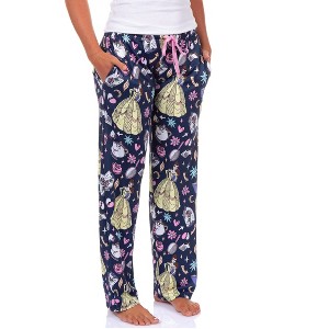 Seven Times Six Disney Beauty And The Beast Pjs Womens Belle Mrs. Potts Rose Pajama Pants - 1 of 3