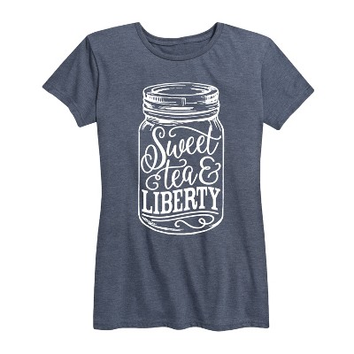 Women's - Country Casuals - Sweet Tea And Liberty Short Sleeve Graphic T-Shirt