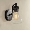 Possini Euro Design Cindy Rustic Vintage Wall Light Sconce Bronze Hardwire 5 1/2" Fixture Clear Glass for Bedroom Bathroom Vanity Reading Living Room - 2 of 4