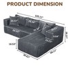 Large L-Shape Corner Sofa, 105" Modular Sectional - Freestanding Couch with Deep Seat, Zero Assembly Required for Modern Living Space - 3 of 4