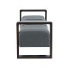 NicBex Storage Bench Upholstered Bench Stylish Long-shaped Ottoman for Bedroom, Entryway, Gray - 2 of 4