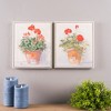 Geranium Flower Framed Wall Decor Prints 12.5 inch (Set of 2) by Melrose - 4 of 4