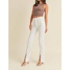 Women's High Rise Front Slit Flare Jeans - JUST BLACK DENIM - 4 of 4