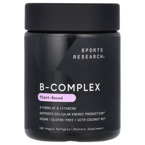 Sports Research B-Complex, Plant Based, 120 Veggie Softgels - 1 of 2