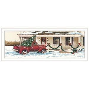 Preparing for Christmas White Framed Wall Art for Living Room, Bedroom Wall Art Print for Home Decor by John Rossini - 1 of 4