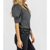 Women's U-NECK PLEATED PUFF TOP - 2.7 AUGUST APPAREL - 3 of 4
