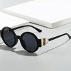Anna-Kaci Women's Round Frame Sunglasses with Gold Temple Hardware and UV400 Lenses for Retro Modern Style - 2 of 4