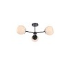 Elegant Lighting Briggs 26 inch flush mount in black with white shade - 3 of 4