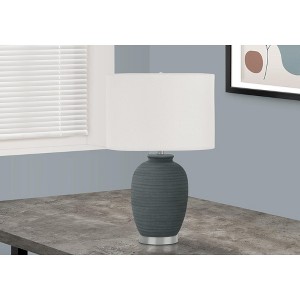Monarch Specialties Lighting 24inchH Table Lamp Blue Ceramic Ivory / Cream Shade Contemporary - 1 of 4