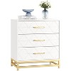 Dresser for Bedroom with 3 Drawer, Modern Dressers Chest of Drawers, with Wide Drawers and Metal Handles, Wood Dressers, Black - 3 of 4