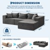 106" Cloud Couch Sectional Sofa with l-Shape Chaise and Memory Foam,Modular Sofa for Living Room, Upholstered Couch, Right Facing - 2 of 4
