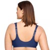 Glamorise Womens Wonderwire Front-closure Underwire Bra 1245 Navy