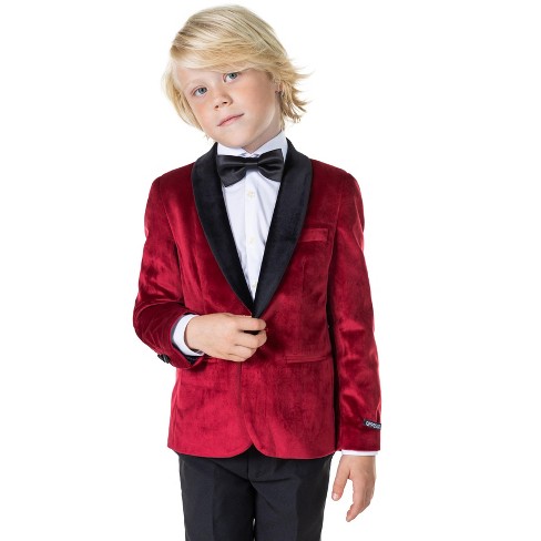 Boys red clearance velvet suit