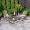 WestinTrends Highland 4-Piece Adirondack Chairs with Cup Holders and Table Set - 2 of 4