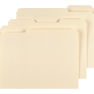 MyOfficeInnovations 3 Tab Manila File Folders with Reinforced Tabs Letter 250/Box 502677
