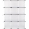 Storage Shelf 4 Layers 12-Cube 35 x 35 x 35 Cube Storage Cabinet with Door for Study Room Bedroom Bookcase Toy Organizer White - 3 of 4