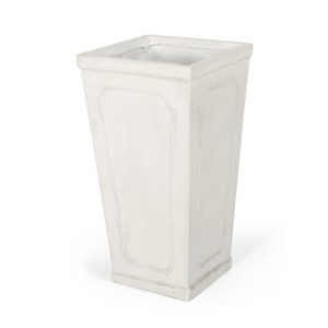 Syemin Planter, Floor Standing Rectangular Planter, Modern Design Outdoor Planter for Garden, Patio Door, White, 16"*16"*30.5" - 1 of 4