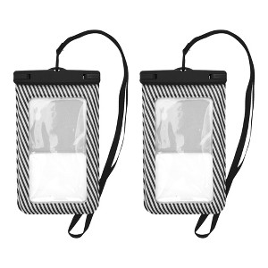Unique Bargains Full Stripe Mobile Waterproof Bag 2 Pcs - 1 of 4