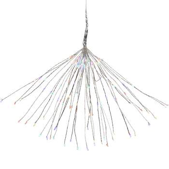 Northlight 20" LED Lighted Firework Silver Branch Christmas Decoration - Multi-Color Lights