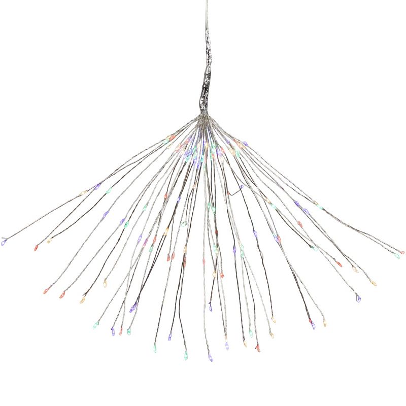 Northlight 20" LED Lighted Firework Silver Branch Christmas Decoration - Multi-Color Lights, 1 of 7