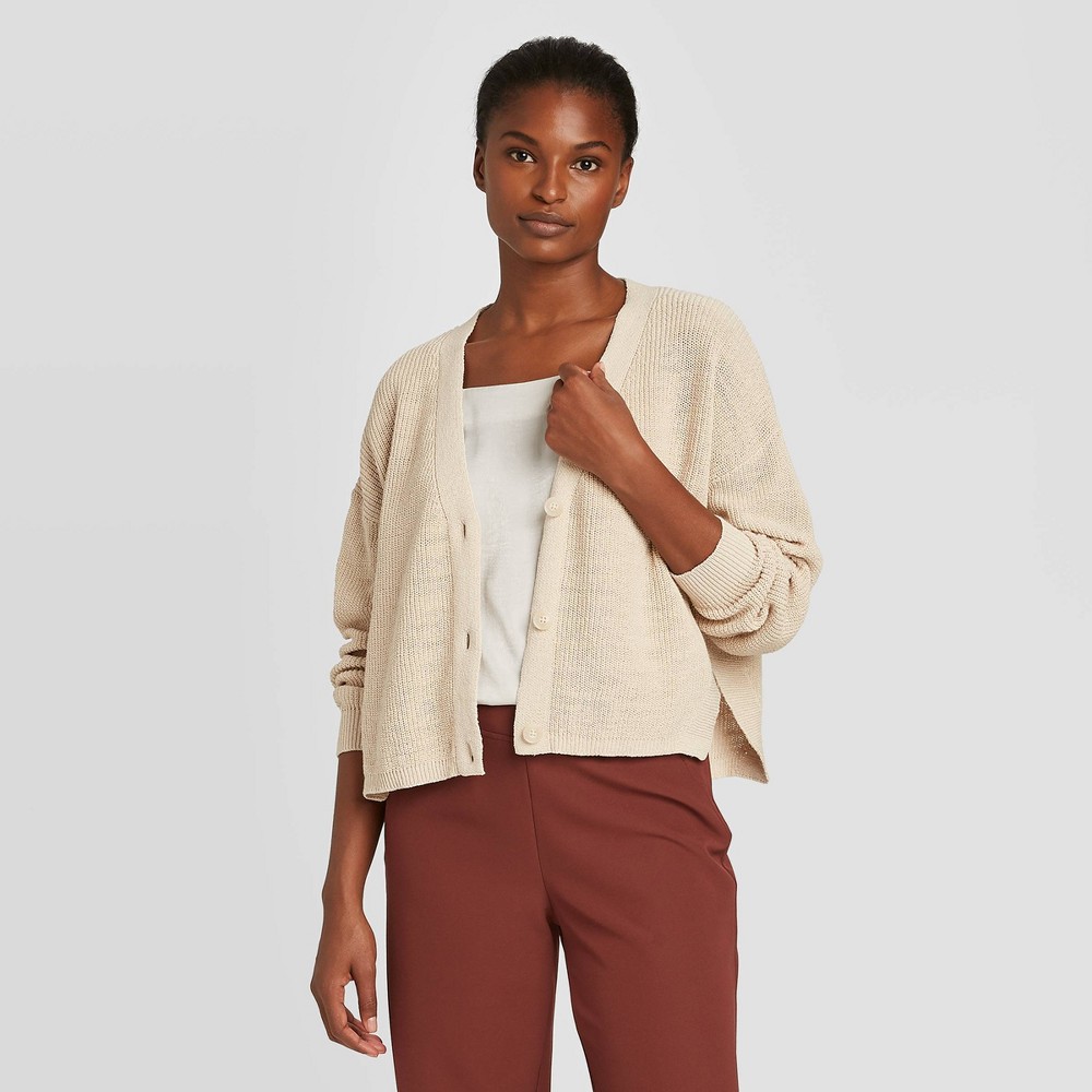Women's Long Sleeve V-Neck Cardigan - Prologue Oatmeal XXL, Women's was $32.99 now $23.09 (30.0% off)