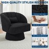 Modern Swivel Barrel Accent Chair, 360° Upholstered Armchair with Striped Backrest & Plush Padding(Set of 2) - 2 of 4