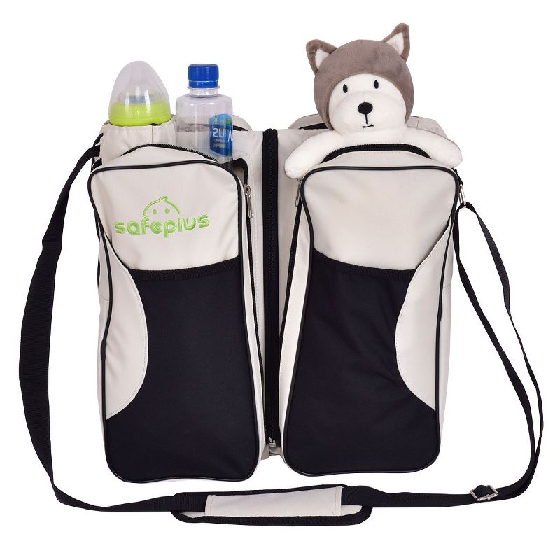 Costway Diaper Bag 3-in-1 Portable Baby Travel Bag with Changing Pad Insulated Bottle Bag, 2 of 7