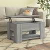 vidaXL Coffee Table Gray Sonoma 31.1"x19.3"x16.1" Engineered Wood - 2 of 4