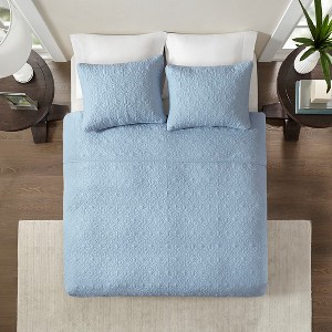 Gulches King/Cal King Reversible Quilt Set Blue - 1 of 4