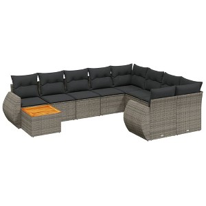 vidaXL Garden Sofa Set Grey - 1 of 4