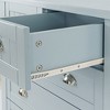 Drawer Dresser Bar Cabinet, Buffet Sideboard With Retro Shell Handle, Solid Wood Frame Buffet Service Counter - 4 of 4