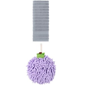 REGALWOVEN Absorbent Quick Drying Solid Decorative Hand Towels for Bathroom 14" x 30"/6" x 6" 2 Pcs - 1 of 4